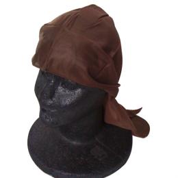 カラー ドゥーラグ (ブラウン) (Tie Down Cap)