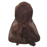 カラー ドゥーラグ (ブラウン) (Tie Down Cap)